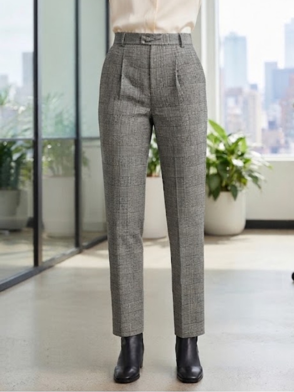 Lauren Ralph Lauren wool silk plaid pants